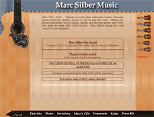 Tablet Screenshot of marcsilbermusic.com